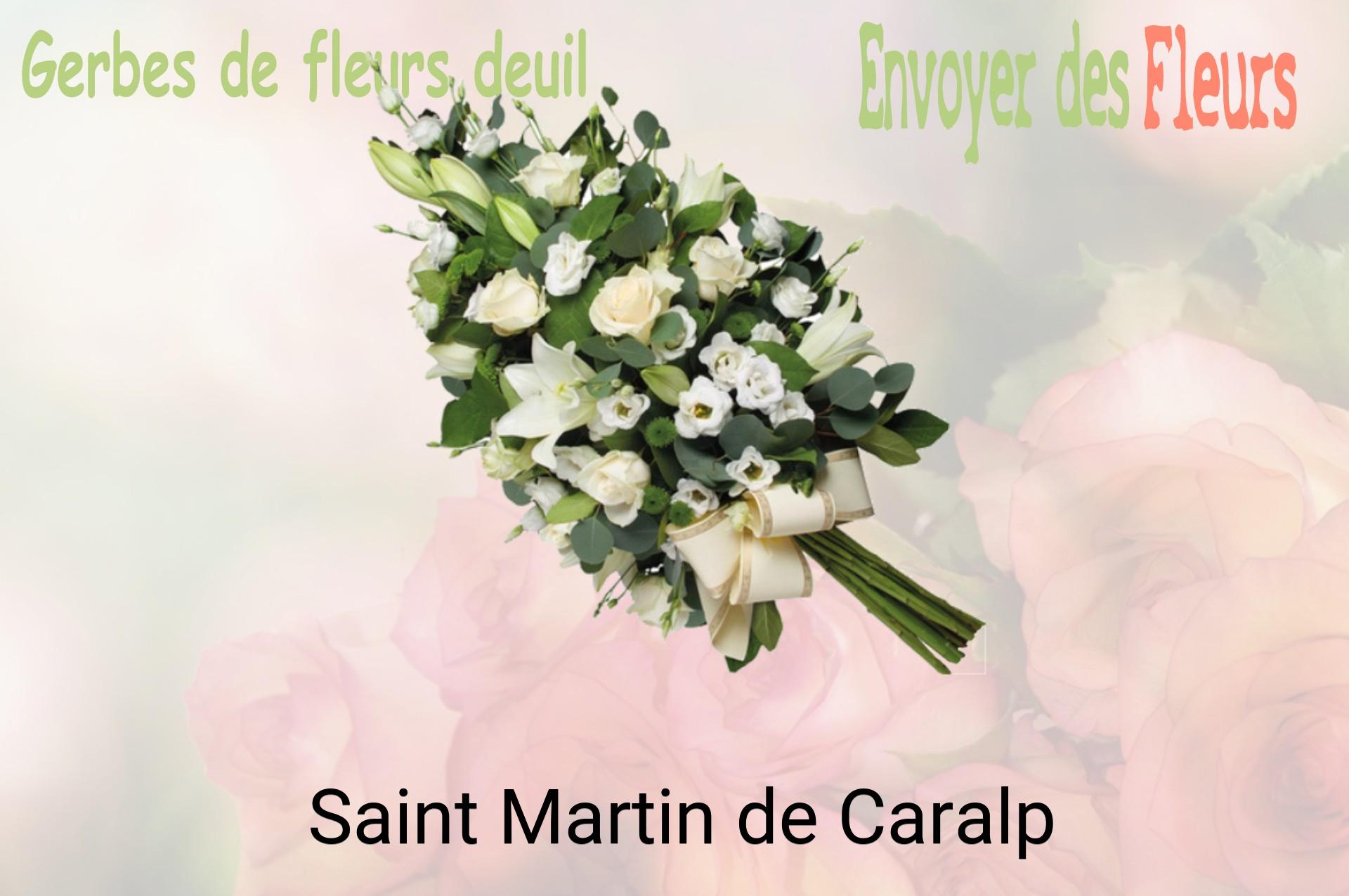 Gerbe de fleurs de deuil livrée à Saint-Martin-de-Caralp